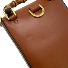 将图像加载到图库查看器中，GUCCI 3WAYShoulder Bag Brown702106 Leather Bamboo
