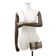 Load image into Gallery viewer, GUCCI GG Supreme Jackie 1961 Chain Wallet Beige/Brown652681 PVC/Leather
