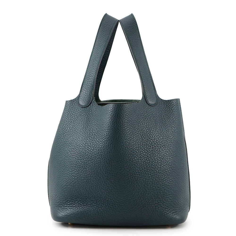 HERMES Picotin Lock Vert Cypress Taurillon Clemence Size MM