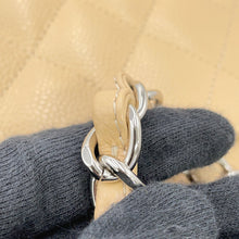 Load image into Gallery viewer, CHANEL Matelasse W Flap ChainShoulder Bag BeigeA58600 Caviar Leather Size 30
