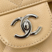 Load image into Gallery viewer, CHANEL Matelasse W Flap ChainShoulder Bag BeigeA58600 Caviar Leather Size 30
