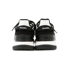Load image into Gallery viewer, CHANEL CC Logo Sneakers Black/WhiteG46010 Fabric Leather Suede Size 43

