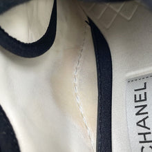 Load image into Gallery viewer, CHANEL CC Logo Sneakers Black/WhiteG46010 Fabric Leather Suede Size 43
