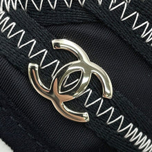 Load image into Gallery viewer, CHANEL CC Logo Sneakers Black/WhiteG46010 Fabric Leather Suede Size 43
