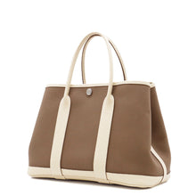 将图像加载到图库查看器中，HERMES Garden Party Etoupe/Craie Toile Officier Negonda Leather Size TPM
