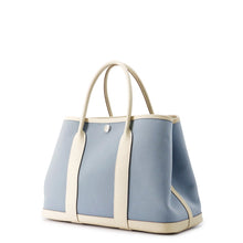 将图像加载到图库查看器中，HERMES Garden Party Craie/Blue Lin Toile Officier Negonda Leather Size TPM
