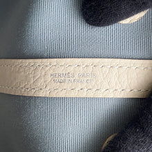 将图像加载到图库查看器中，HERMES Garden Party Craie/Blue Lin Toile Officier Negonda Leather Size TPM
