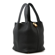 将图像加载到图库查看器中，HERMES Picotin Lock Black Taurillon Clemence Size MM
