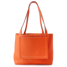 将图像加载到图库查看器中，HERMES Cabas Sellier Orange Poppy Taurillon Clemence Size 31

