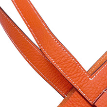 将图像加载到图库查看器中，HERMES Cabas Sellier Orange Poppy Taurillon Clemence Size 31
