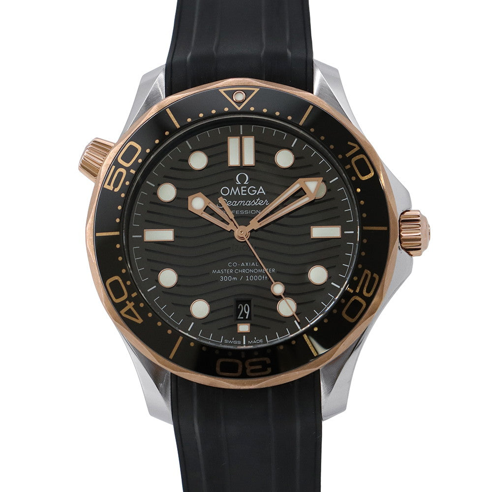 OMEGA Seamaster Diver 300M W42mm Stainless Steel K18PG Rubber Black Dial210.22.42.20.01.002