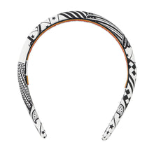 Load image into Gallery viewer, HERMES Elsa Zig Zag Headband Black Silk Twill
