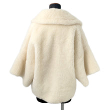 将图像加载到图库查看器中，MAX MARA Teddy Bear Short Coat Size 38 Ivory108101316 Alpaca62% Wool 26% Silk12%

