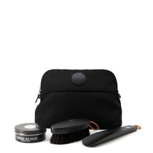 将图像加载到图库查看器中，HERMES Shoe Care Set BolidePouch Black Canvas
