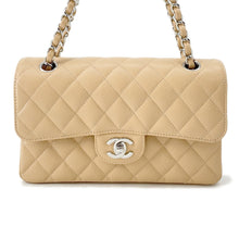 将图像加载到图库查看器中，CHANEL Matelasse W Flap ChainShoulder Bag BeigeA01113 Caviar Leather Size 23
