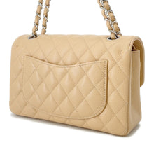 将图像加载到图库查看器中，CHANEL Matelasse W Flap ChainShoulder Bag BeigeA01113 Caviar Leather Size 23
