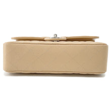 将图像加载到图库查看器中，CHANEL Matelasse W Flap ChainShoulder Bag BeigeA01113 Caviar Leather Size 23

