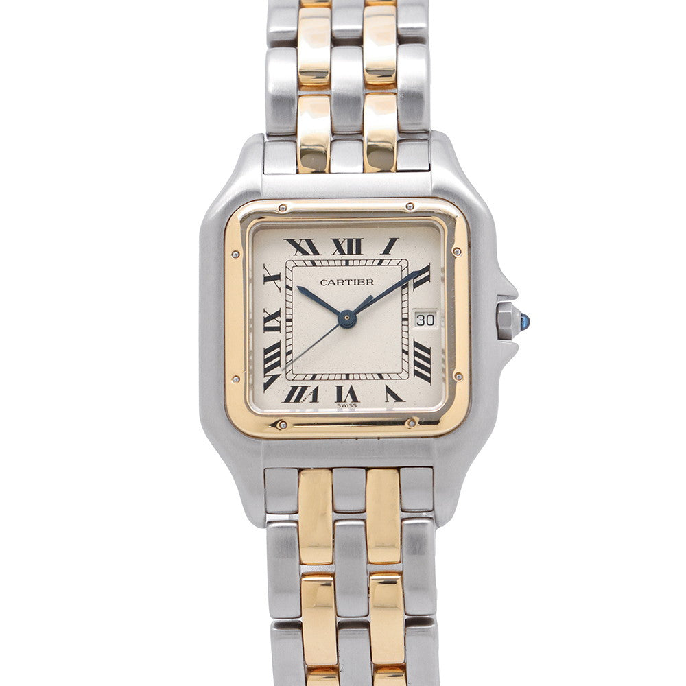 CARTIER PANTHERE LM H39.8mm×W29.3mm Stainless Steel K18YG Ivory DialW25027B6