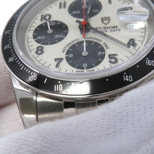 将图像加载到图库查看器中，TUDOR Prince Date Chrono Time W40mm Stainless Steel White Dial79260
