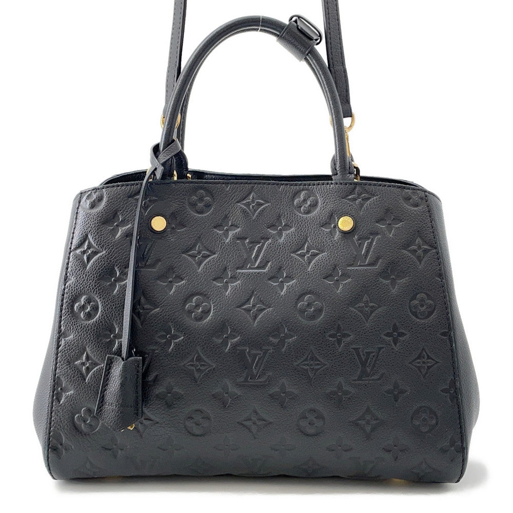 LOUIS VUITTON Montaigne NoirM41048 Monogram Empreinte Leather Size MM