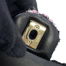 Load image into Gallery viewer, CHANEL Matelasse ChainShoulder Bag Black/White/PinkA01112 Tweed Lambskin Sequins Size 25
