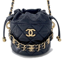 将图像加载到图库查看器中，CHANEL Matelasse Chain Bucket Bag BlackAP3022 Caviar Leather
