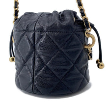 将图像加载到图库查看器中，CHANEL Matelasse Chain Bucket Bag BlackAP3022 Caviar Leather
