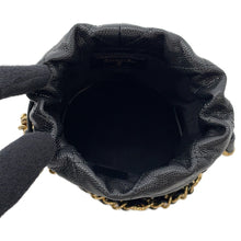 将图像加载到图库查看器中，CHANEL Matelasse Chain Bucket Bag BlackAP3022 Caviar Leather
