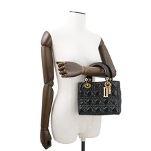 Load image into Gallery viewer, Dior Lady Dior Niki de Saint Phalle collaboration 2-way handbag BlackM0574VYJ Leather Size Small
