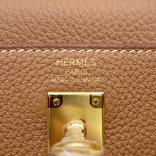 将图像加载到图库查看器中，HERMES Kelly Retourne sewing Gold Togo Leather Size 25
