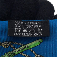 Load image into Gallery viewer, HERMES Twilly LES CLES A POIS Blue/Green Silk100%
