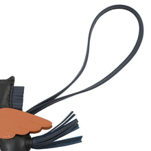 将图像加载到图库查看器中，HERMES Rodeo Pegasus Black/Blue Nuit/Gold Lambskin Size PM
