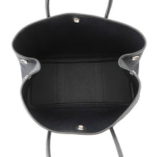 Load image into Gallery viewer, HERMES Garden Party Black Toile Military Negonda Leather Size PM
