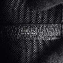 Load image into Gallery viewer, HERMES Garden Party Black Toile Military Negonda Leather Size PM
