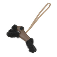 Load image into Gallery viewer, HERMES Buddy Bag Charm Chocolat/Black/Etoupe Lambskin Mouton
