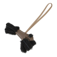 Load image into Gallery viewer, HERMES Buddy Bag Charm Chocolat/Black/Etoupe Lambskin Mouton
