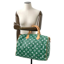 将图像加载到图库查看器中，LOUIS VUITTON Speedy P9 Bandouliere Green/VertM24417 Calf Leather Size 40
