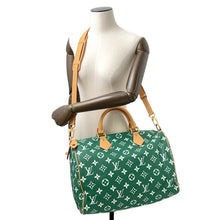 将图像加载到图库查看器中，LOUIS VUITTON ★Speedy P9 Bandouliere Green/VertM24417 Calf Leather Size 40
