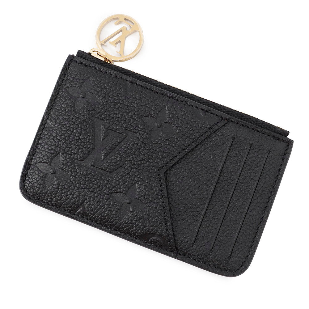 LOUIS VUITTON Card Case Porto Cult Romy NoirM81883 Monogram Empreinte Leather