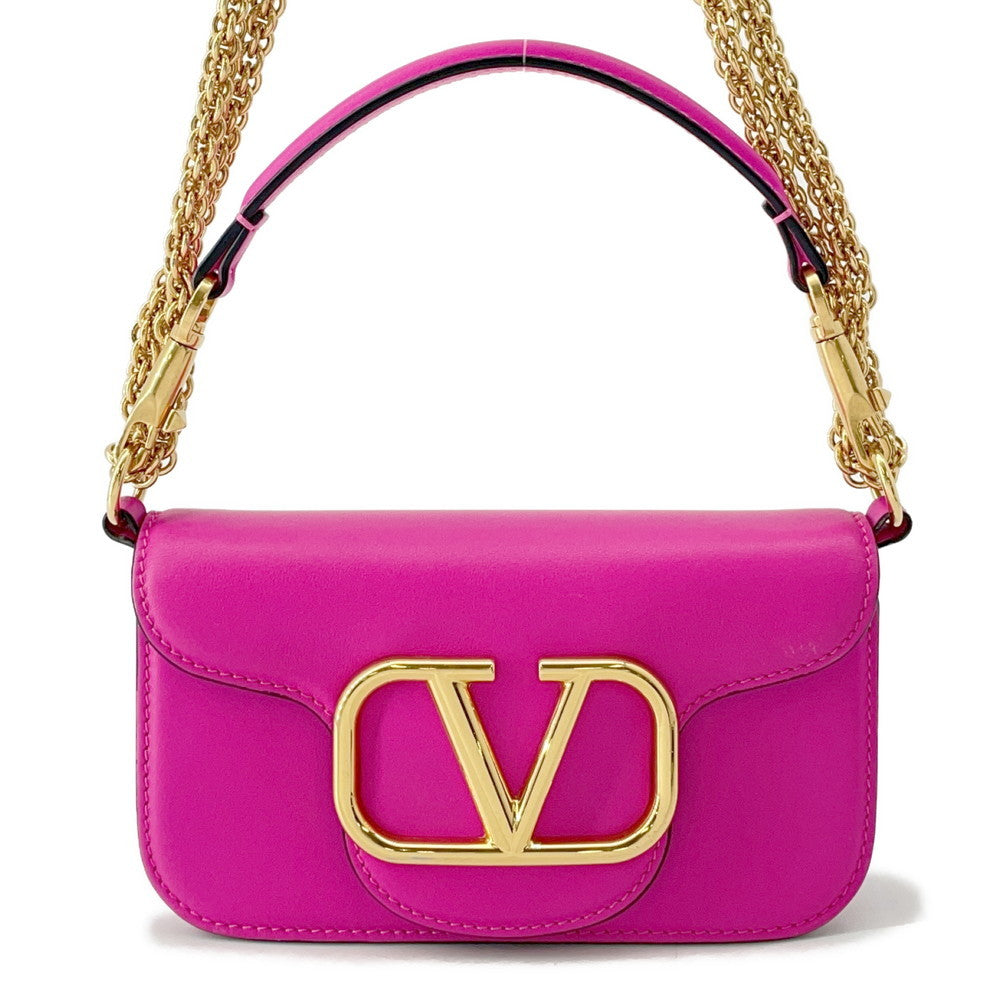 Valentino Garavani LOCO 2WAY Shoulder Bag Pink3W2B0K53ZXL Leather Size Small