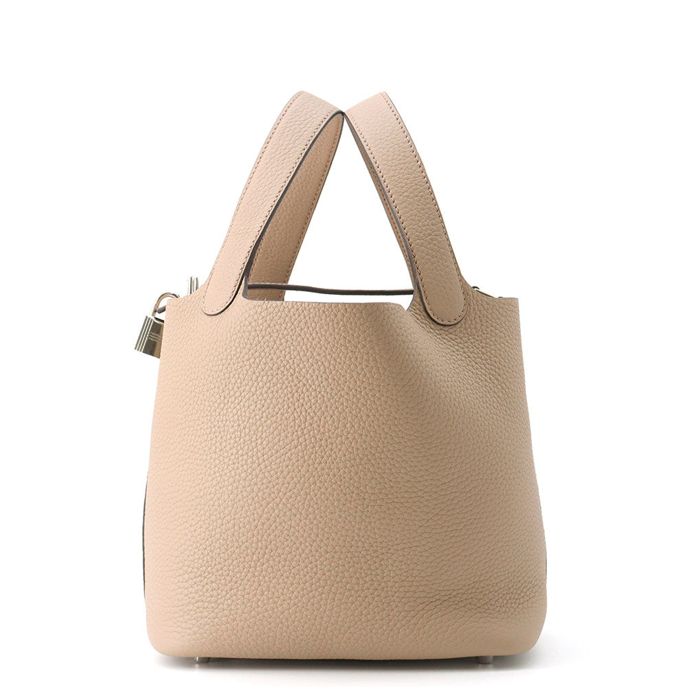 HERMES Picotin Lock Beige Marfa Taurillon Clemence Size PM