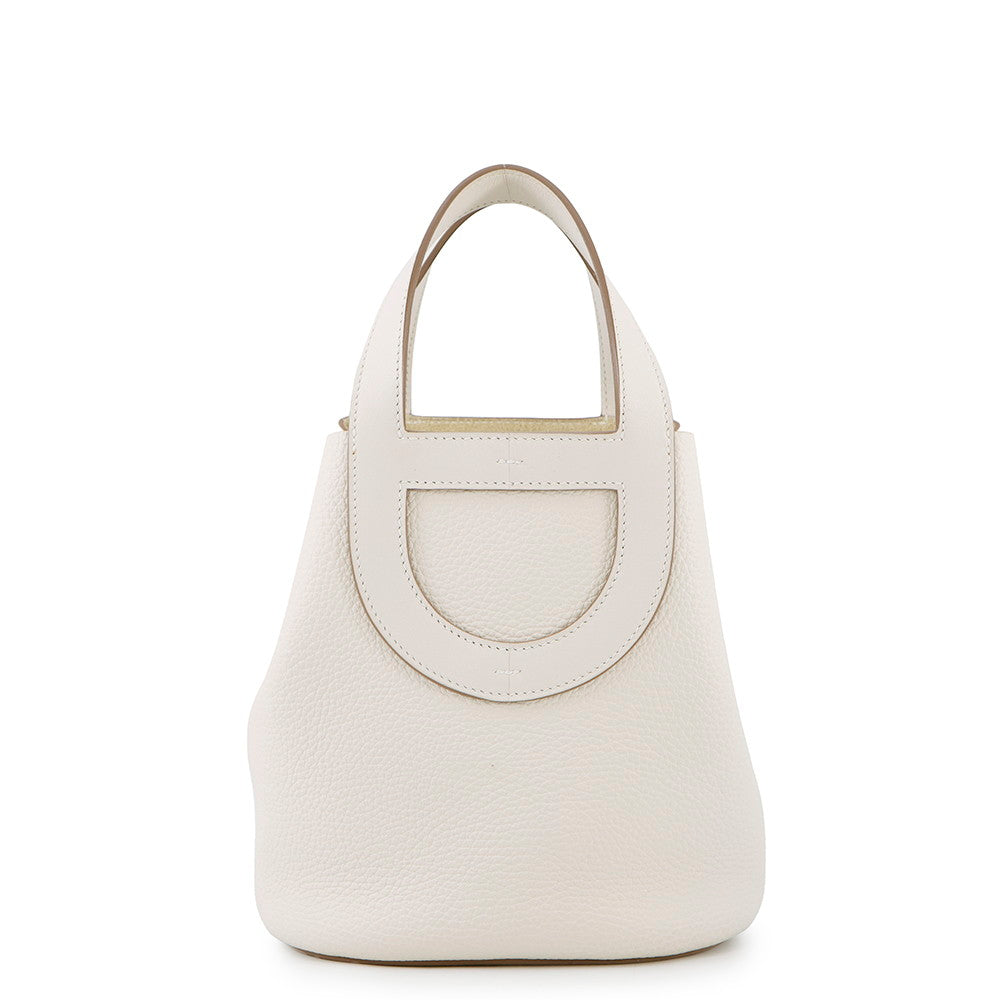 HERMES in-the-loop Tote Bag Beton Taurillon Clemence Swift Leather Size 18
