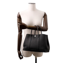 将图像加载到图库查看器中，HERMES Garden Party Black Negonda Leather Size TPM
