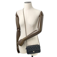 Load image into Gallery viewer, CHANEL Matelasse Flap ChainShoulder Phone Pouch BlackAP2096 Caviar Leather
