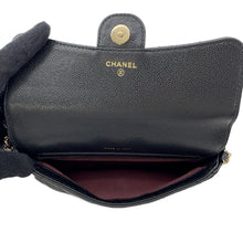 Load image into Gallery viewer, CHANEL Matelasse Flap ChainShoulder Phone Pouch BlackAP2096 Caviar Leather
