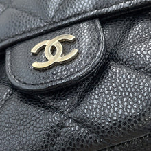 Load image into Gallery viewer, CHANEL Matelasse Flap ChainShoulder Phone Pouch BlackAP2096 Caviar Leather
