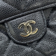 Load image into Gallery viewer, CHANEL Matelasse Flap ChainShoulder Phone Pouch BlackAP2096 Caviar Leather

