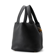 将图像加载到图库查看器中，HERMES Picotin Lock Black Taurillon Clemence Size MM
