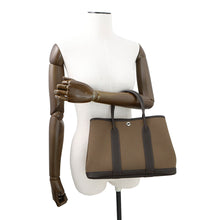 将图像加载到图库查看器中，HERMES Garden Party Toundra/Ebene Toile Military Negonda Leather Size TPM
