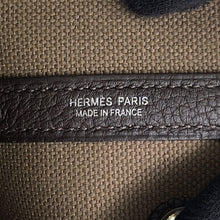 Load image into Gallery viewer, HERMES Garden Party Toundra/Ebene Toile Military Negonda Leather Size TPM

